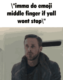 middle finger reaction