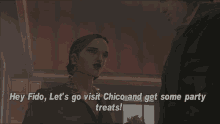 Gtagif Gta One Liners GIF - Gtagif Gta One Liners Hey Fido Lets Go Visit Chico And Get Some Party Treats GIFs