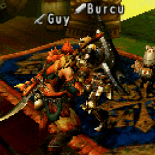 a screenshot of a video game shows a character named guy