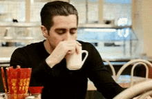 Jake Gyllenhaal Drink GIF - Jake Gyllenhaal Drink Coffee GIFs