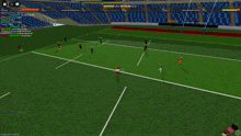 a screenshot of a soccer game with the words scored try at the top