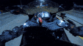 a motorcycle is driving down a highway at night and the tachometer reads 26