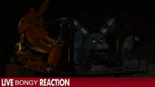 a screenshot of a video game with the words live bony reaction