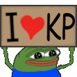 I Love Kp I Heart Kp Sticker - I Love Kp I Heart Kp Pepe Stickers