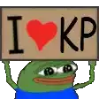 I Love Kp I Heart Kp Sticker - I Love Kp I Heart Kp Pepe Stickers