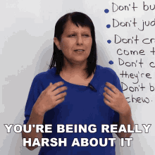 Youre Being Really Harsh About It Rebecca GIF - Youre Being Really Harsh About It Rebecca Engvid GIFs