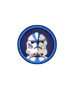 a picture of a storm trooper with a blue circle around him