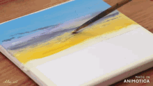 a painting is being painted on a canvas by chloe art
