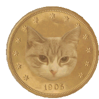 Taffy Taffy Coin Sticker - Taffy Taffy Coin Cat Coin Stickers