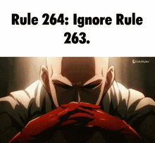 rule 264 : ignore rule 263 .. is written on a white background