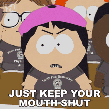 Just Keep Your Mouth Shut Wendy Testaburger GIF - Just Keep Your Mouth Shut Wendy Testaburger South Park GIFs