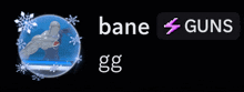 a banner with bane guns gg and a pepsi man in a snow globe