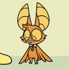 a cartoon character with glasses and a tie