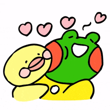 animal cute frog duck heart