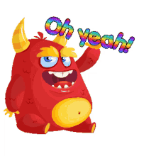 oh yeah gif oh yeah animated monster stickers