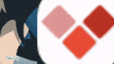 a close up of a person 's face next to a close up of a red square with flipa clip written on the bottom