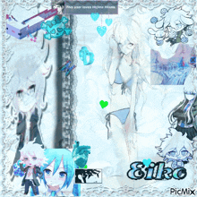 a collage of anime characters with the name silko on the bottom right