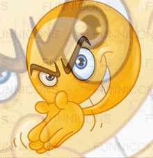a cartoon smiley face with the word funniicons in the corner