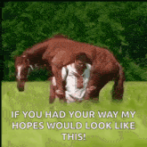 Horsemandrunk Carryingahorse GIF - Horsemandrunk Carryingahorse Horseoffmyback GIFs