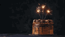 Happy Birthday Birthday Cake GIF - Happy Birthday Birthday Cake Sparklers GIFs