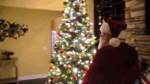 sml santa claus knocking tree over tree christmas tree