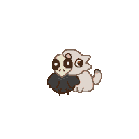 a pixel art drawing of a skeleton and a cat .