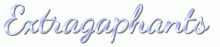 the word extragaphants is written in a blue font