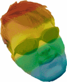jeddos rainbow face colorful shades on cool