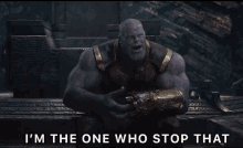 Thanos Marvel GIF - Thanos Marvel Im The One Who Stop That GIFs
