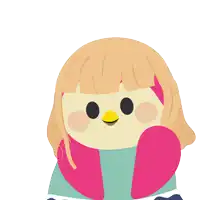 a cartoon drawing of a girl with the words hi written above her head