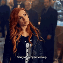 Becky Lynch Sorry About Your Ceiling GIF - Becky Lynch Sorry About Your Ceiling Wwe GIFs