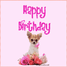 Happy Birthday Pink GIF - Happy Birthday Pink Roses GIFs