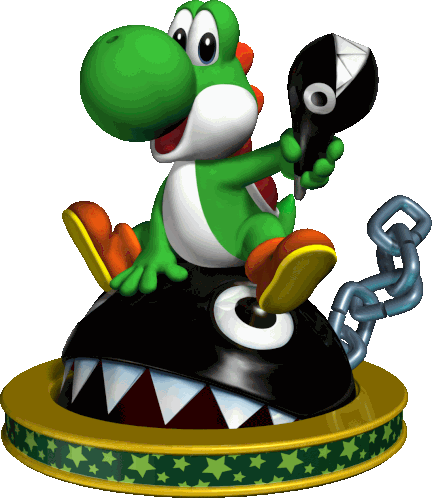 Yoshi Chomp Romp Sticker - Yoshi Chomp Romp Chain Chomp Stickers