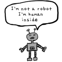 Imnotarobotimhumaninside Humanplusrobot Sticker - Imnotarobotimhumaninside Humanplusrobot Imreallyhumaninside Stickers