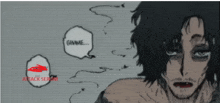 a man with a speech bubble that says gimme