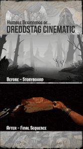 a poster that says humble beginnings of dreddstag cinematic on it