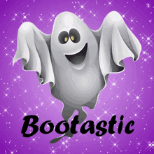 bootastic fantastic ghost purple sparkles