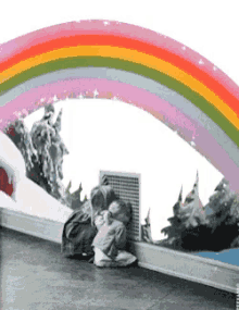 rainbow peeping peek whats that contemporary art