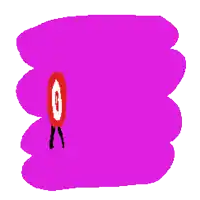 a pixel art drawing of a target with a letter g on it