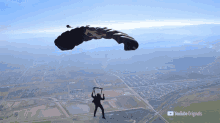 skydiving down