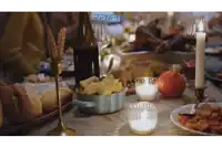 a table full of food and candles with renpho written on the bottom