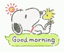 Good Morning Snoopy GIF - Good Morning Snoopy Woodstock GIFs
