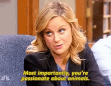 Amy Poehler Passionate About Animals GIF - Amy Poehler Passionate About Animals GIFs