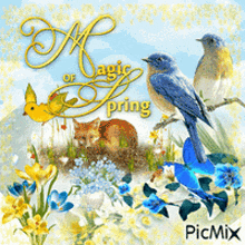 Magic Of Spring Birds GIF - Magic Of Spring Birds Blue GIFs