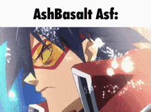 a picture of a man with glasses and the words ashbasalt asf below it