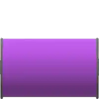 a purple banner is sitting on a white surface .