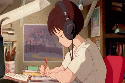 ｓｉｃｋｌｙ】 - 【﻿ｔｈｅ ｌｅｔｔｅｒ－ｉｎｔｒｏ】 | Aesthetic gif, Aesthetic anime, Studying gif