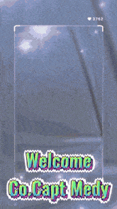 a phone screen says welcome co.capt medy on it
