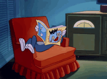 Tom And Jerry Tom GIF - Tom And Jerry Tom Reading GIFs