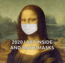Mona Lisa Face Mask GIF - Mona Lisa Face Mask Corona GIFs